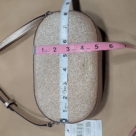 kate spade Glimmer Oval Camera Bag, Gold with Glitter, Crossbody, NEW with Tag - Picture 15 of 15